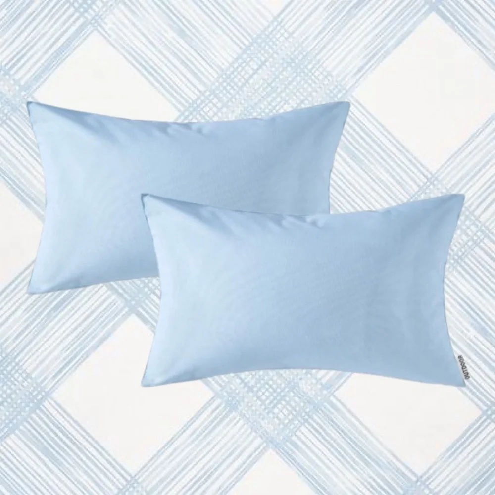 Luxury Home | Sky Blue Outdoor Water Resistant Lumbar Throw Pillow Covers